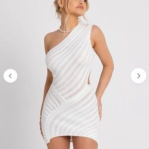 White one shoulder dress